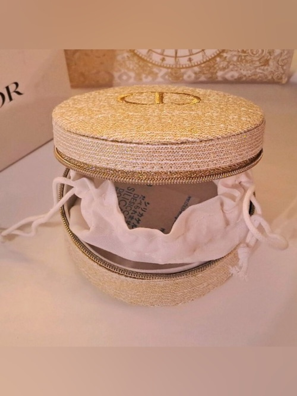 Dior Gold Jewelry Travel Pouch NEW